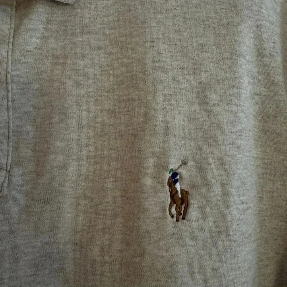 Polo Ralph Lauren Men’s Pima Polo Shirt Mens XL Heathered Oatmeal Tan Preppy